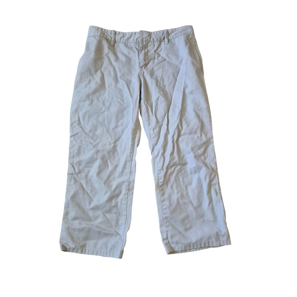 Dickies Women's Size 11 Beige Tan Capri Wide Leg Cropped Pants Skater Casual